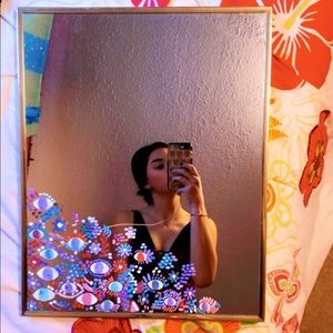 Hand painted trippy mirror 👁🧿🌀❤️